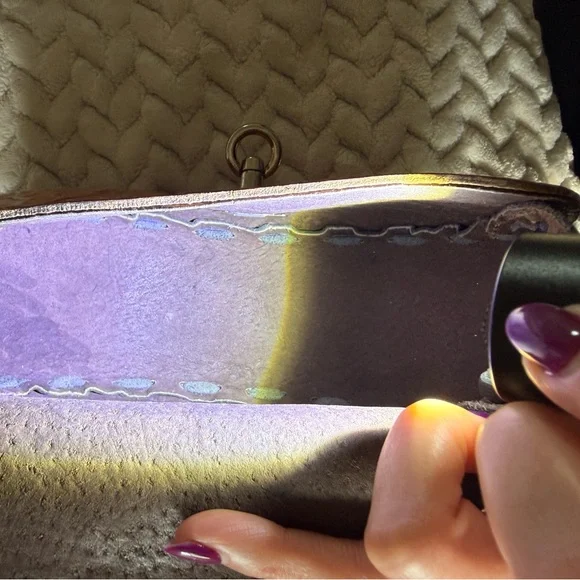 Bohemian Tooled Mexican Leather Crossbody Bag - Picture 10 of 11